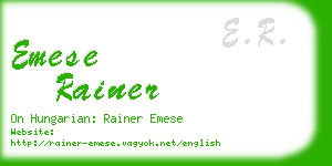 emese rainer business card